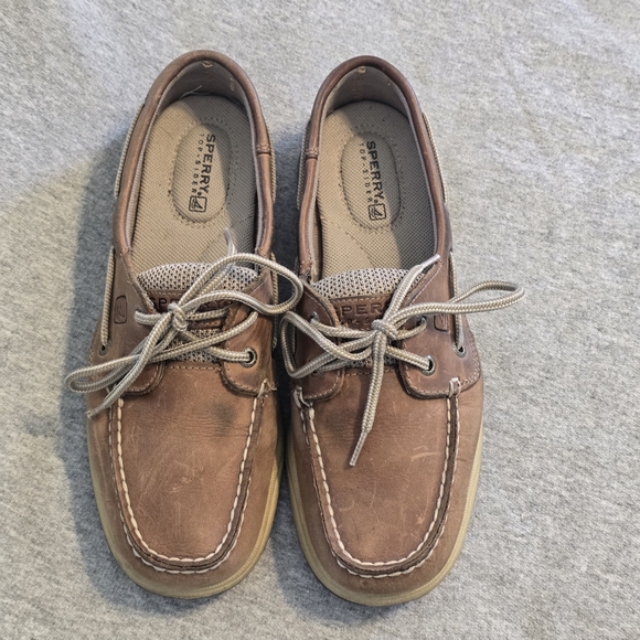 Sperry Shoes - Sperry Brown Leather Boat Shoes Size 6.5 Women Slipon